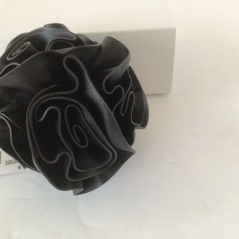 Michael Kors NWT Black Leather Floral Purse Charm
